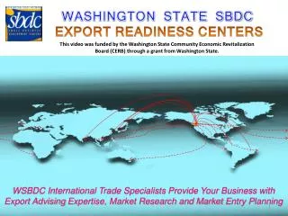 WASHINGTON STATE SBDC EXPORT READINESS CENTERS