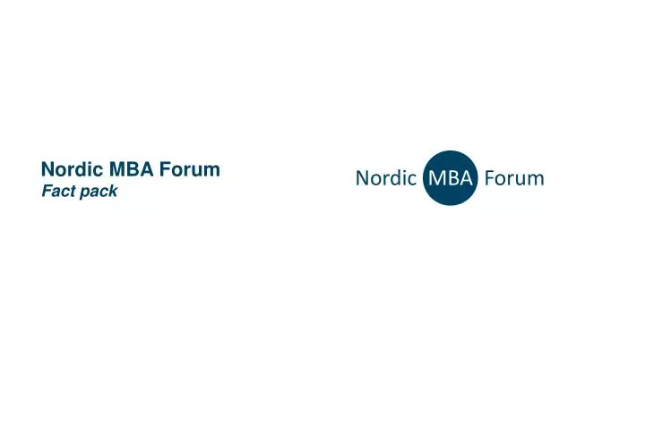 nordic mba forum fact pack