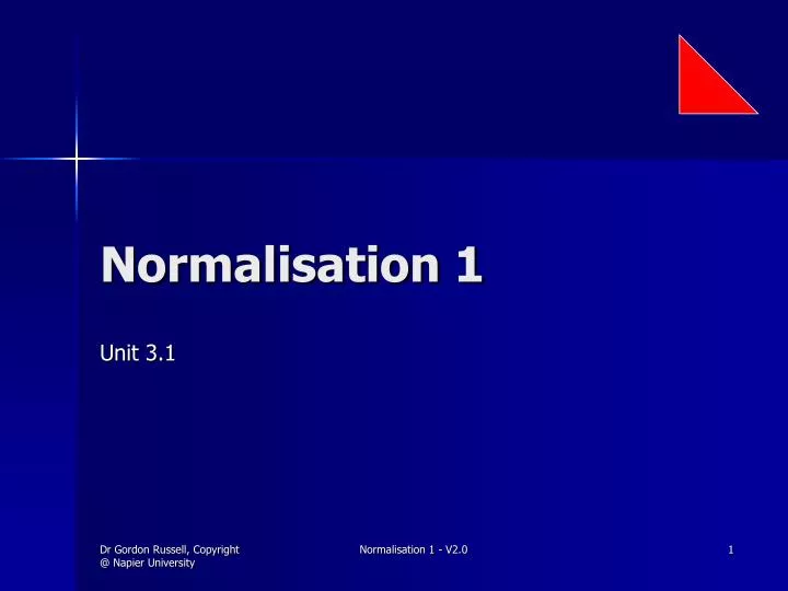 normalisation 1
