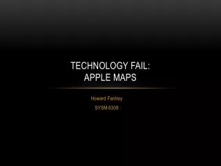 Technology Fail: Apple MAPS