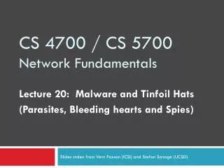 CS 4700 / CS 5700 Network Fundamentals