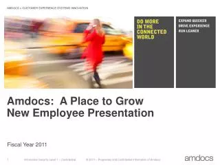 Amdocs: A Place to Grow New Employee Presentation