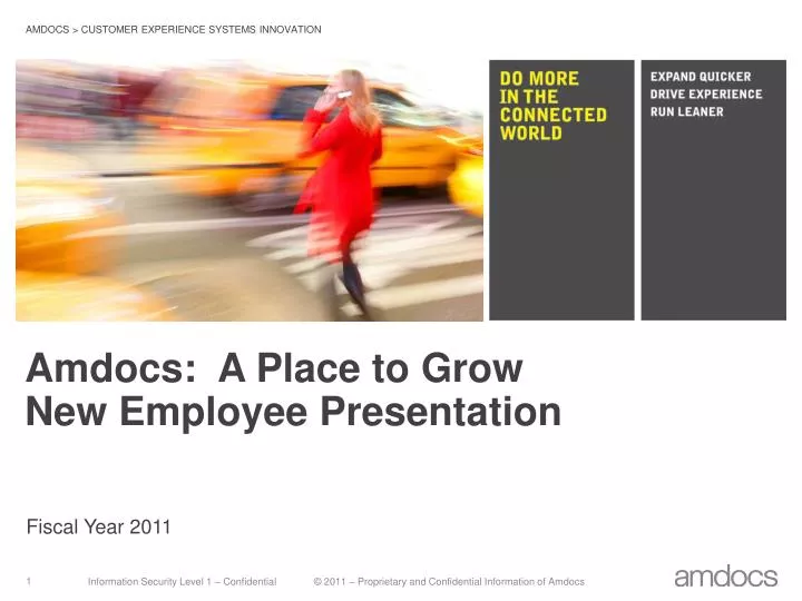 amdocs a place to grow new employee presentation