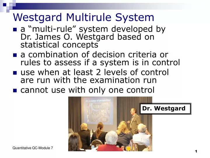 westgard multirule system