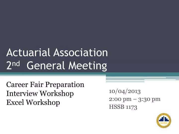 actuarial association 2 nd general meeting