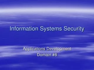 Information Systems Security