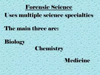 Forensic Science