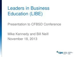 Leaders in Business Education (LIBE)