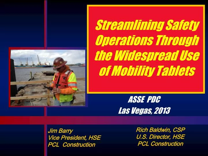 streamlining safety operations through the widespread use of mobility tablets