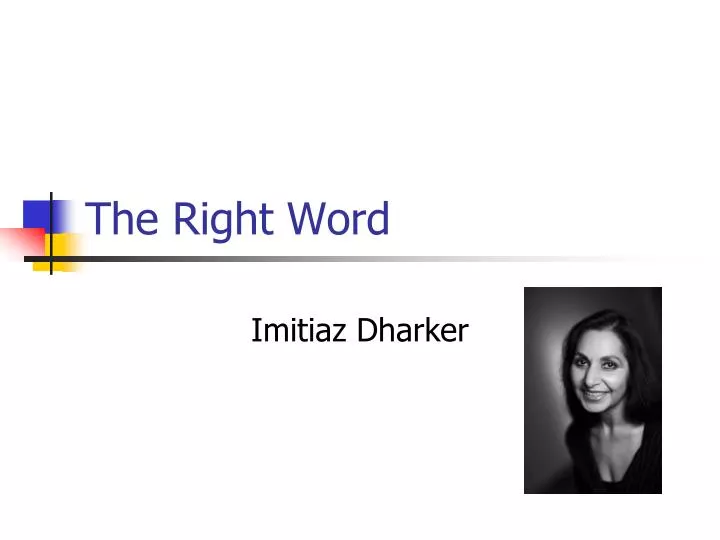 the right word