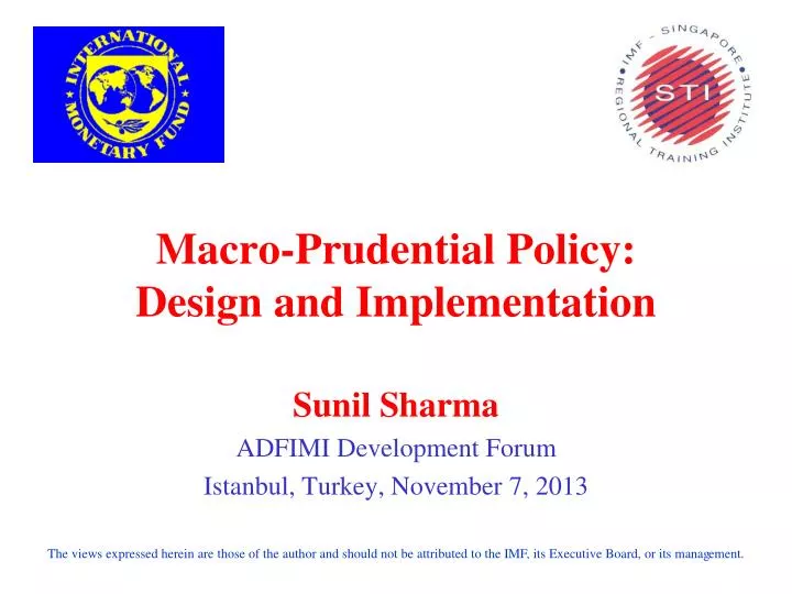 macro prudential policy design and implementation