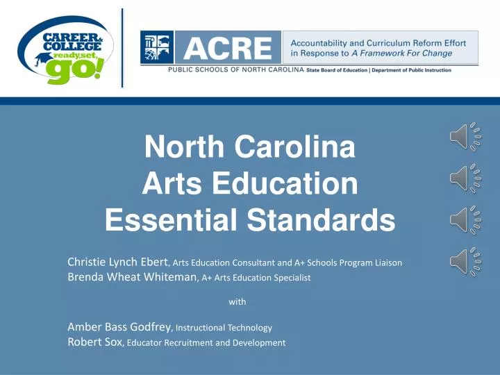 north carolina arts education essential standards