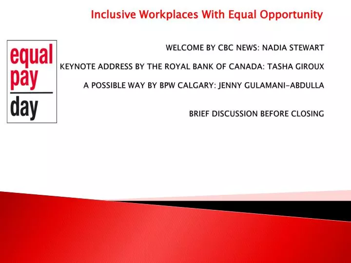inclusive workplaces with equal opportunity
