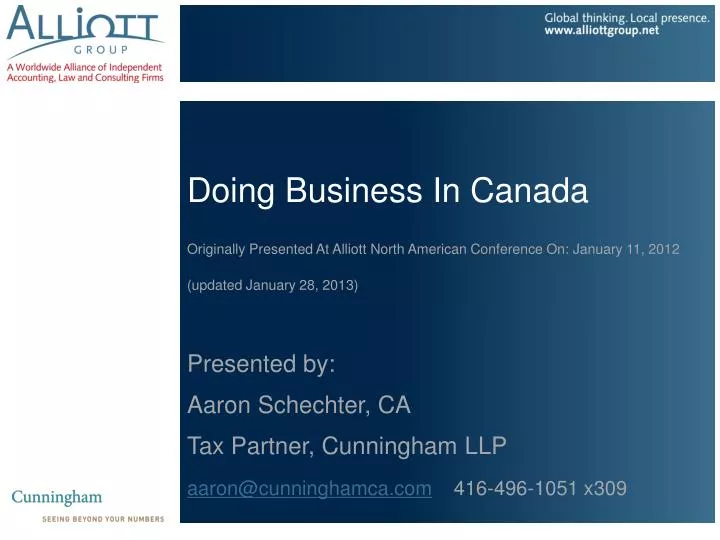 doing business in canada