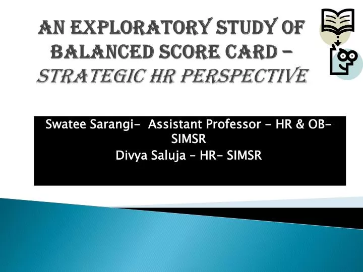 an exploratory study of balanced score card strategic hr perspective