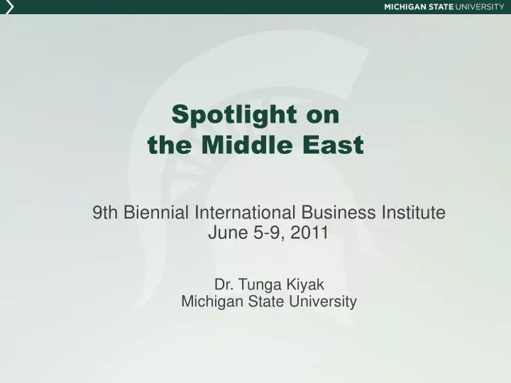 spotlight on the middle east