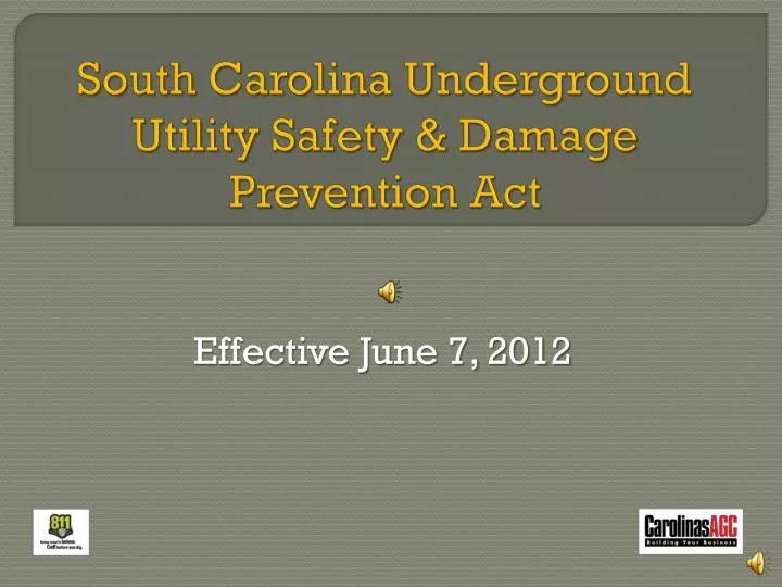 south carolina underground utility safety damage prevention act