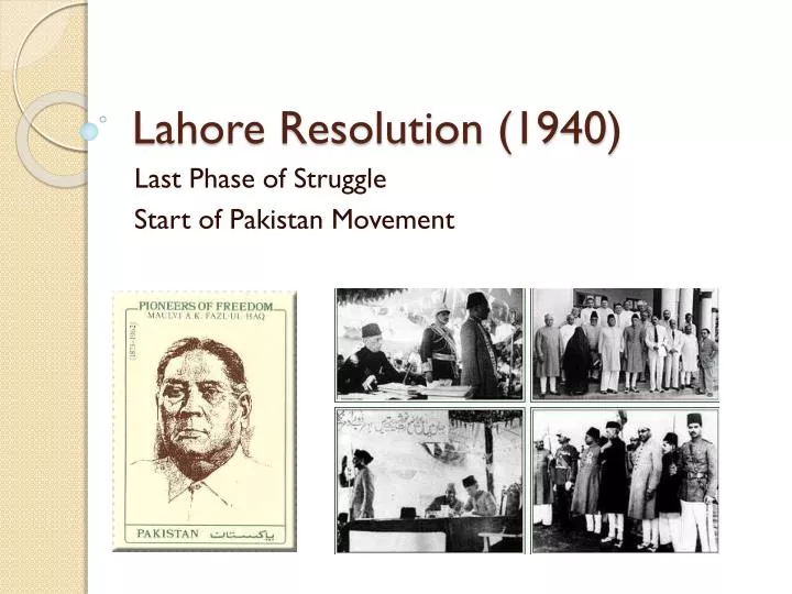 lahore resolution 1940