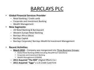 barclays plc