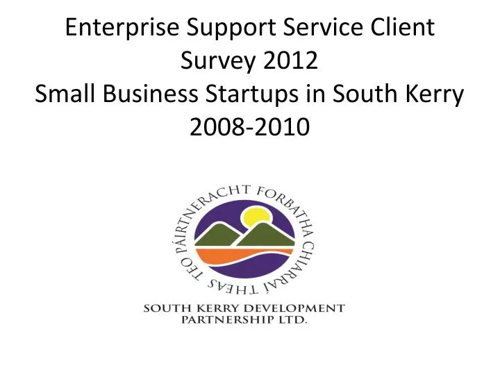 enterprise support service client survey 2012 small business startups in south kerry 2008 2010