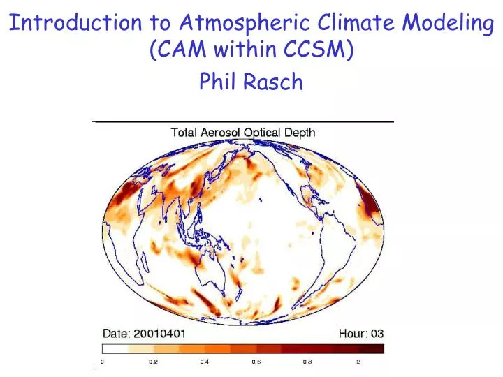 introduction to atmospheric climate modeling cam within ccsm phil rasch