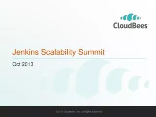 Jenkins Scalability Summit