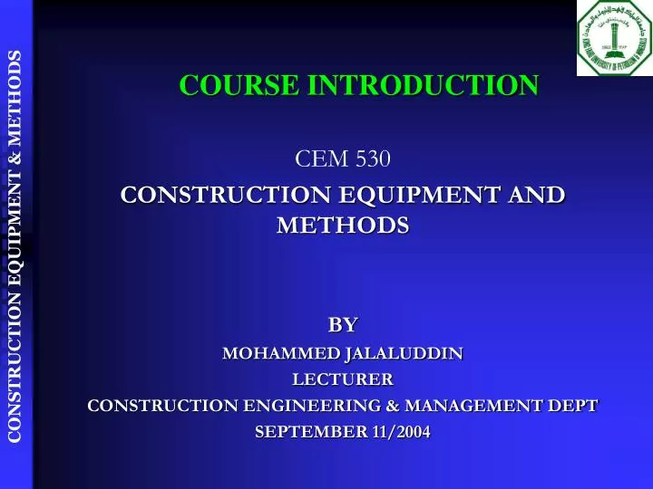 course introduction