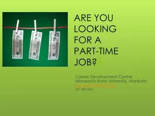 ARE YOU LOOKING FOR A PART-TIME JOB? ?
