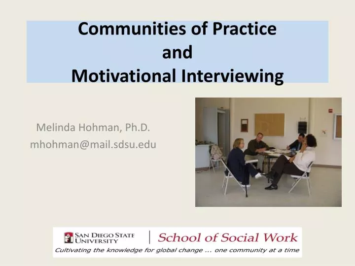 communities of practice and motivational interviewing