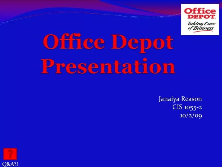 office depot presentation
