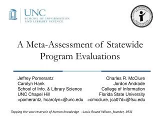 A Meta-Assessment of Statewide Program Evaluations
