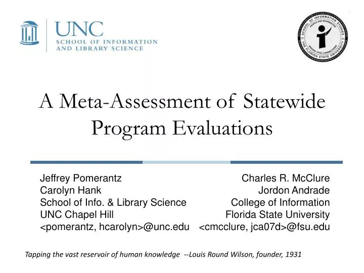 a meta assessment of statewide program evaluations
