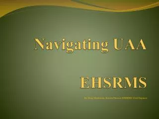 Navigating UAA EHSRMS