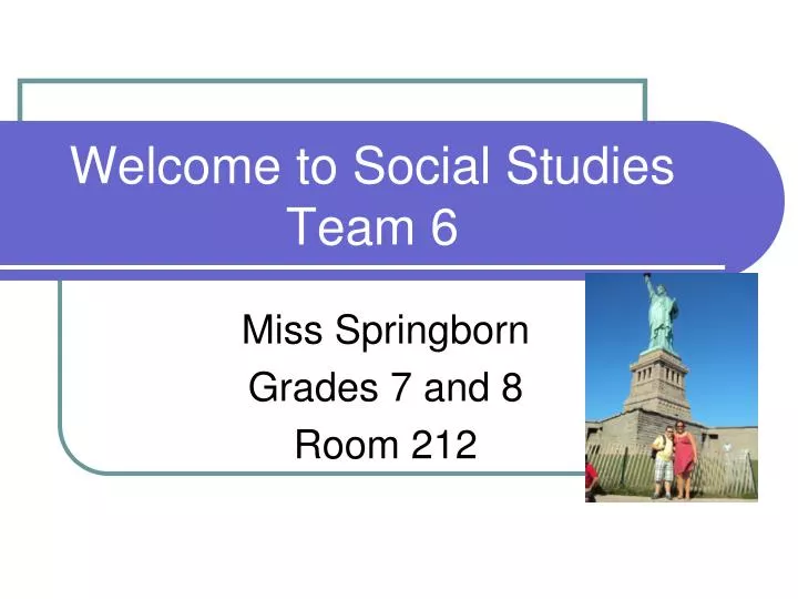 welcome to social studies team 6