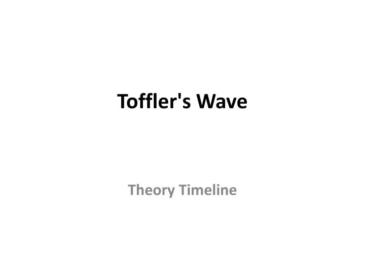 toffler s wave