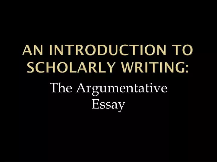 an introduction to scholarly writing