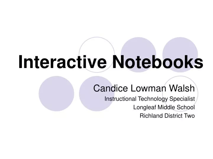interactive notebooks