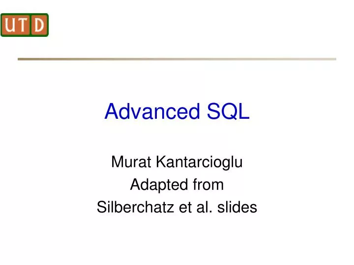 advanced sql