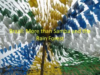 Brazil: More than Samba and the Rain Forest