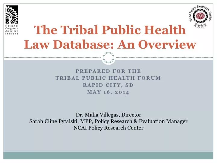 the tribal public health law database an overview