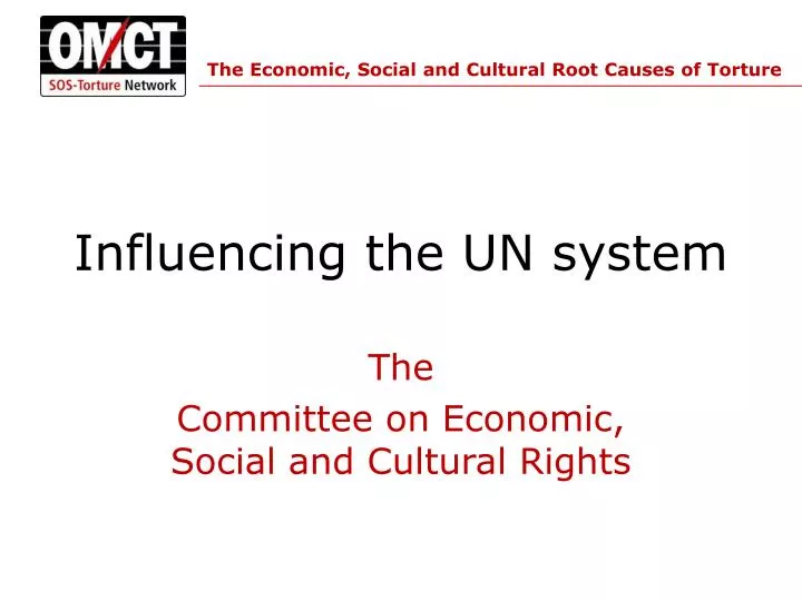 influencing the un system
