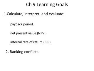 ch 9 learning goals