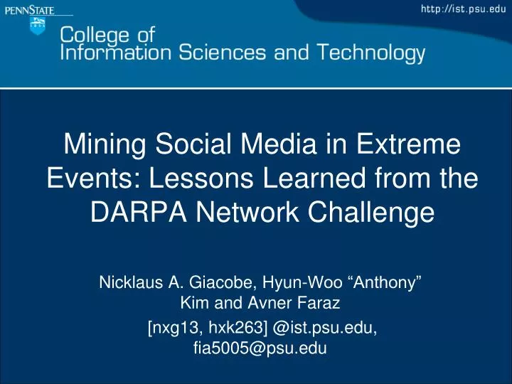 mining social media in extreme events lessons learned from the darpa network challenge