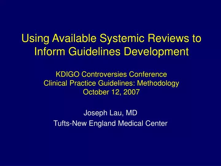 joseph lau md tufts new england medical center