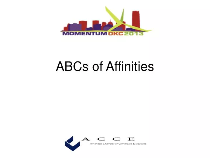 abcs of affinities