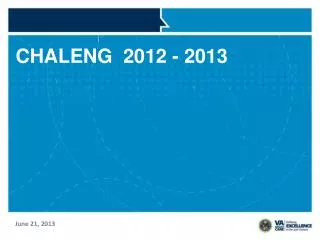 CHALENG 2012 - 2013