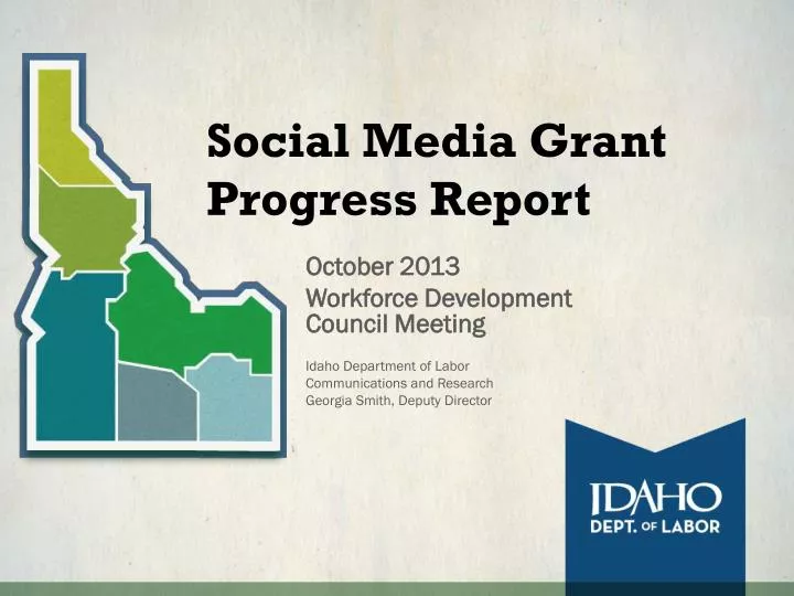 social media grant progress report