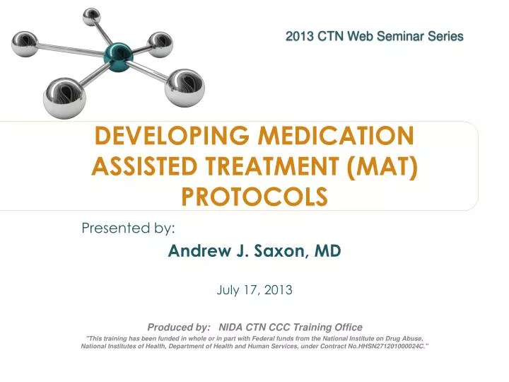 developing medication assisted treatment mat protocols