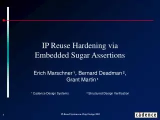 IP Reuse Hardening via Embedded Sugar Assertions