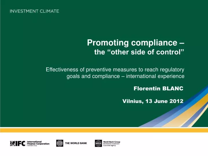 promoting compliance the other side of control